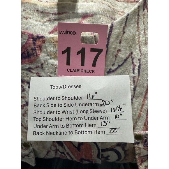 Chicos Women’s 1 US M Shacket Jacket Pink Parley Pockets Full Zip 100% Linen - Picture 10 of 10